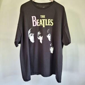 The Beatles Portrait Silhouettes Concert Band Graphic T Shirt Mens Size 3XL